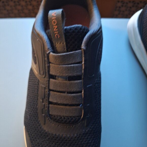 Vionic Gored-Lace Athletic Sneakers - Reign Black Size 7W - Picture 3 of 7